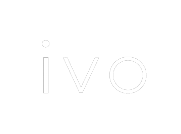 ivo logo em fonte branca